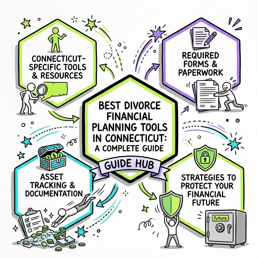 Illustrated guide summarizing the main points about Best Divorce Financial Planning Tools in Connecticut: A Complete Guide